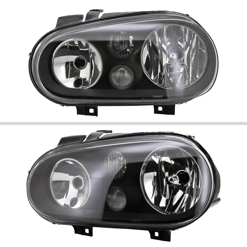 Spec-D 99-06 Vw Golf Mk4 Gti/R32 Cabrio V2 Headlights Oem Style Black 2
