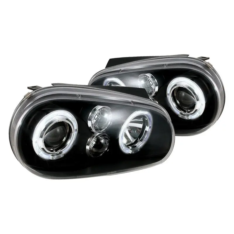 Spec-D 99-06 Vw Golf Mk4 Headlights Dual Halo Projector Black 1