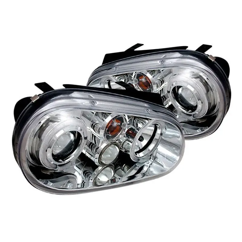 Spec-D 99-06 Vw Golf Mk4 Headlights Dual Halo Projector Chrome 1