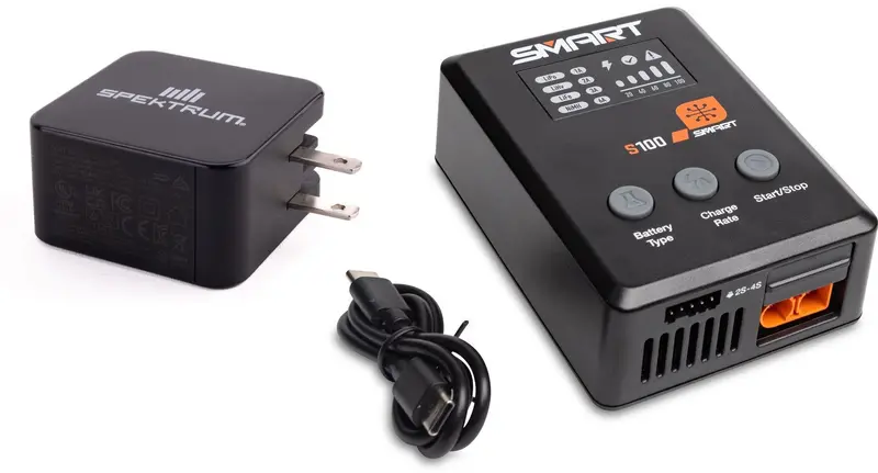 Spektrum S100 1X100w Usb-C Smart Charger, 65W Usb-C Gan Power Supply Comb 1