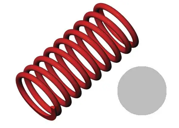 Spring, Shock (Red) (Gtr) (4.9 Rate Silver) (Std. Front 120Mm) (1 Pair) 1