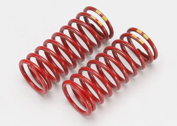 Spring, Shock (Red) (Long) (Gtr) (4.9 Rate Double Yellow Stripe) (1 Pair) 1