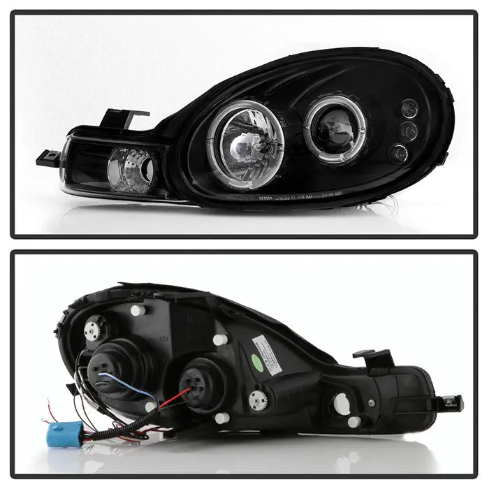 Spyder 00-02 Dodge Neon Projector Headlights Black 2