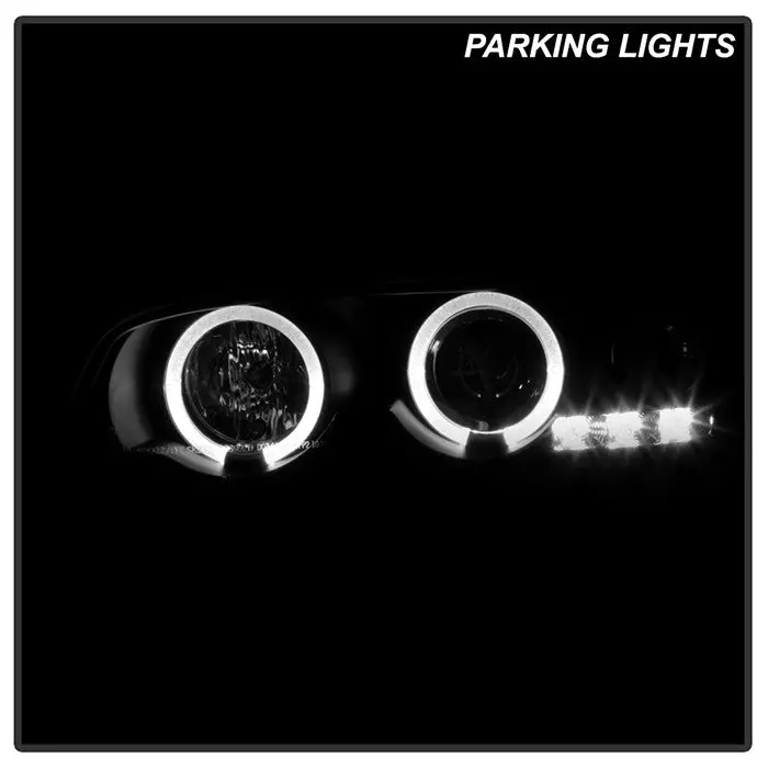 Spyder 00-03 Bmw 3-Series E46 2Dr Halo Projector Headlights Black 2