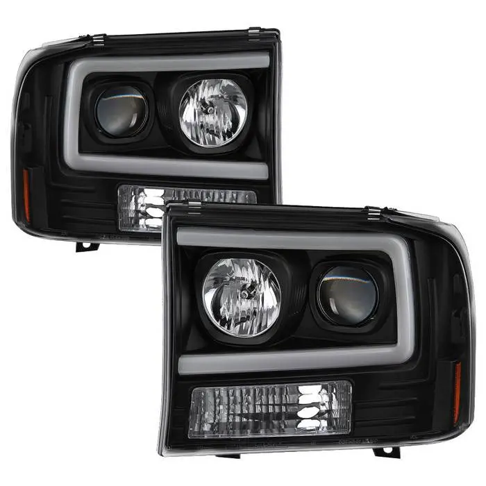 Spyder 00-04 Ford F250 Excursion Projector Headlights V2 Black 1Pc 1