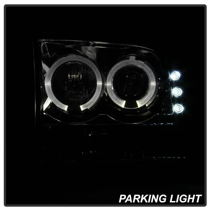 Spyder 00-04 Ford F250 Excursion Projector Headlights V2 Smoked 1Pc 2