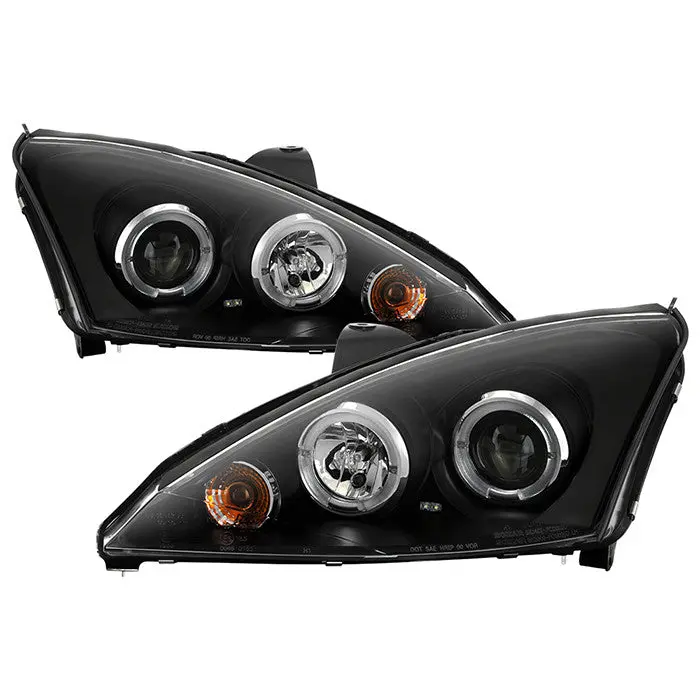 Spyder 00-04 Ford Focus Halo Projector Headlights Black 1