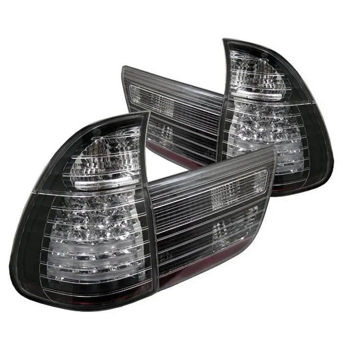 Spyder 00-06 Bmw X5 E53 Led Tail Lights Black 4Pcs 1