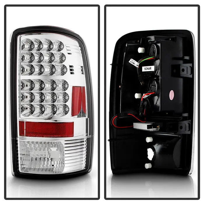Spyder 00-06 Chevy Suburban Tahoe 1500 2500 Led Tail Lights Chrome 2