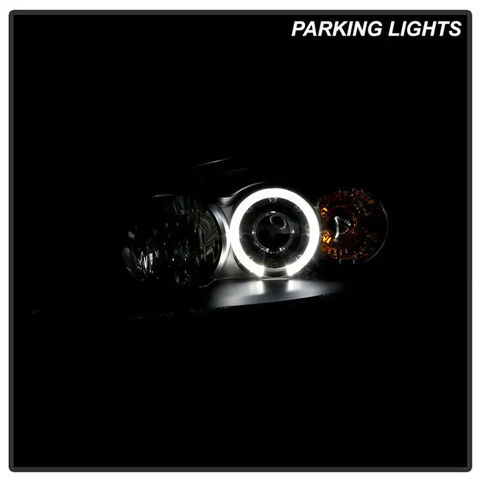 Spyder 01-03 Honda Civic 4Dr 1Pc Projector Headlights Black 2