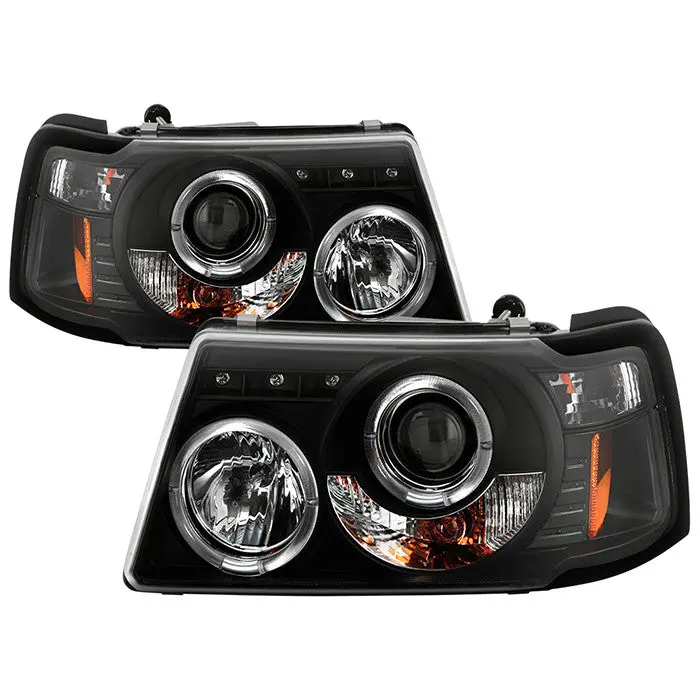 Spyder 01-11 Ford Ranger 1Pc Projector Headlights Black 1