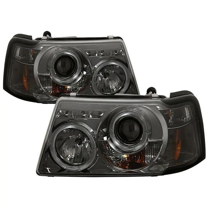 Spyder 01-11 Ford Ranger 1Pc Projector Headlights Smoked 1
