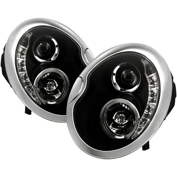Spyder 02-06 Mini Cooper Projector Headlights Black 1