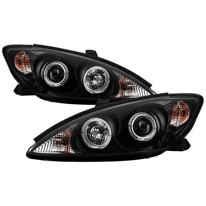 Spyder 02–06 Toyota Camry Halo Projector Headlights Black 1