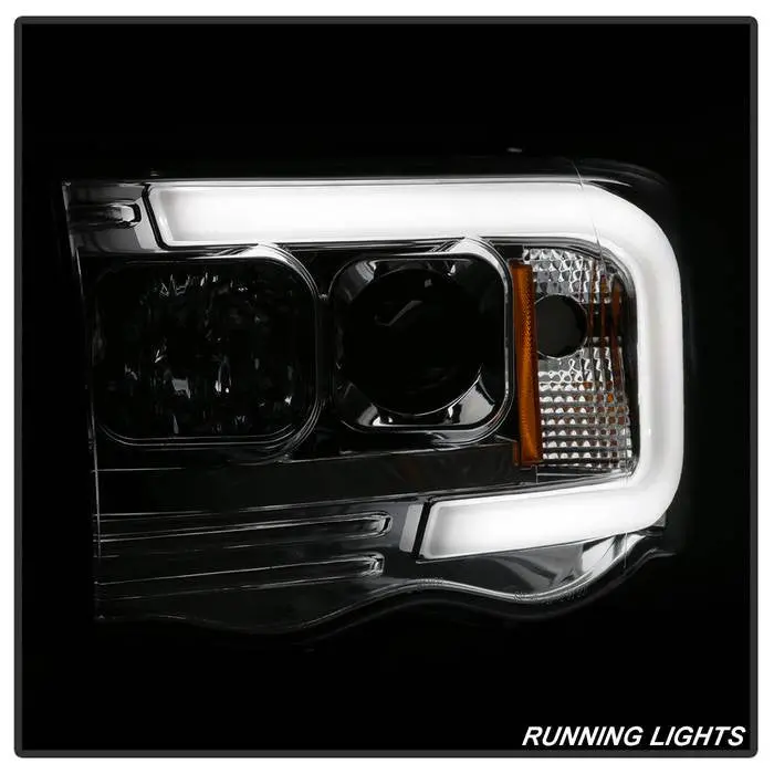 Spyder 03-05 Dodge Ram 1500-3500 Projector Headlights Led Bar Drl Chrome 2