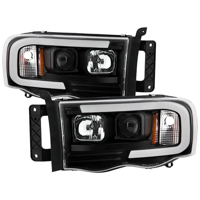 Spyder 03-05 Dodge Ram 1500-3500 Projector Headlights Platinum Black 1