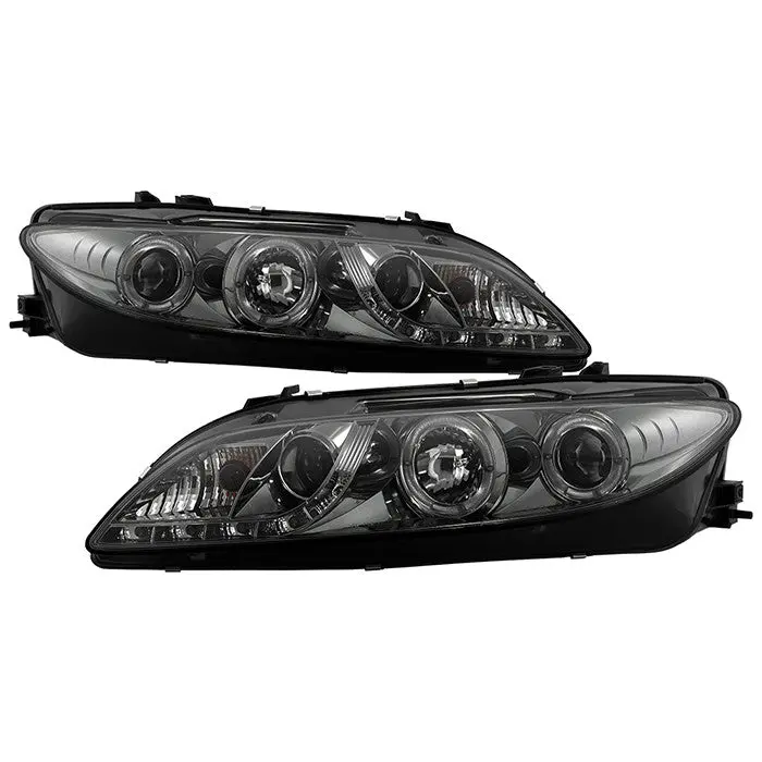 Spyder 03-05 Mazda 6 Projector Headlights Smoked W/Fog Lights 1