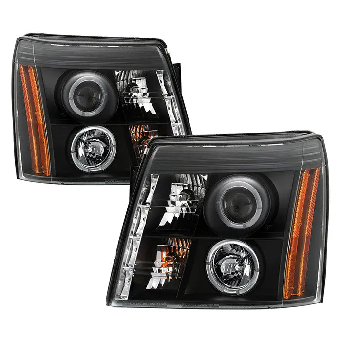 Spyder 03-06 Cadillac Escalade Projector Headlights Led Drl Black 1