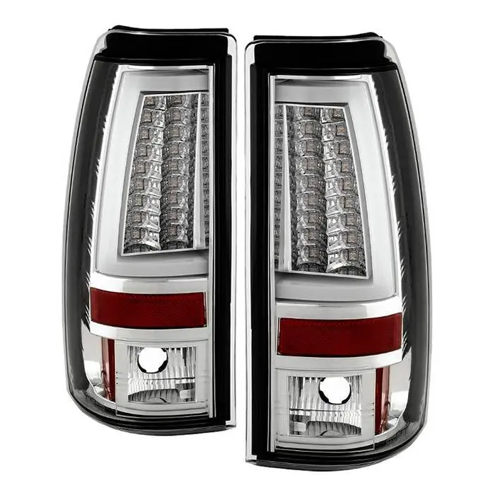 Spyder 03-06 Chevy Silverado 1500 2500 07 Classic V2 Led Tail Lights Chrome 1