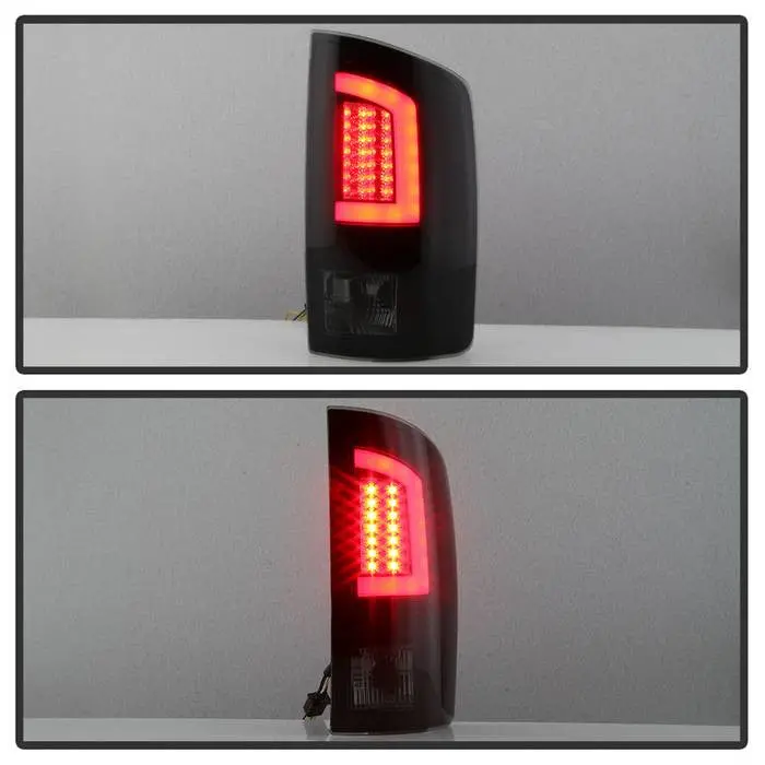 Spyder 03-06 Dodge Ram 1500 2500 3500 Tail Lights Led Bar V3 Smoked 2