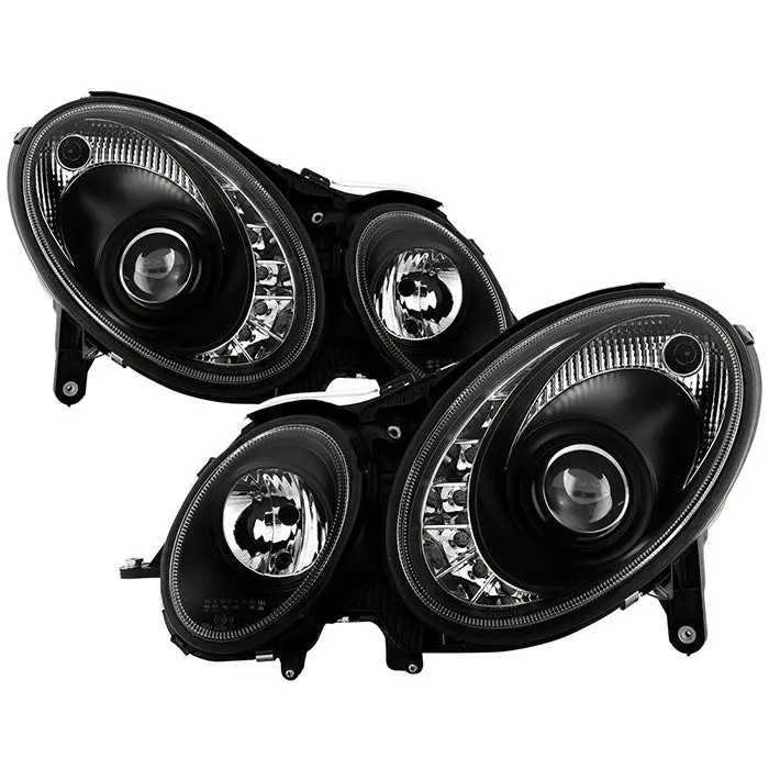 Spyder 03-06 Mercedes E-Class Projector Headlights Led Drl Black 1