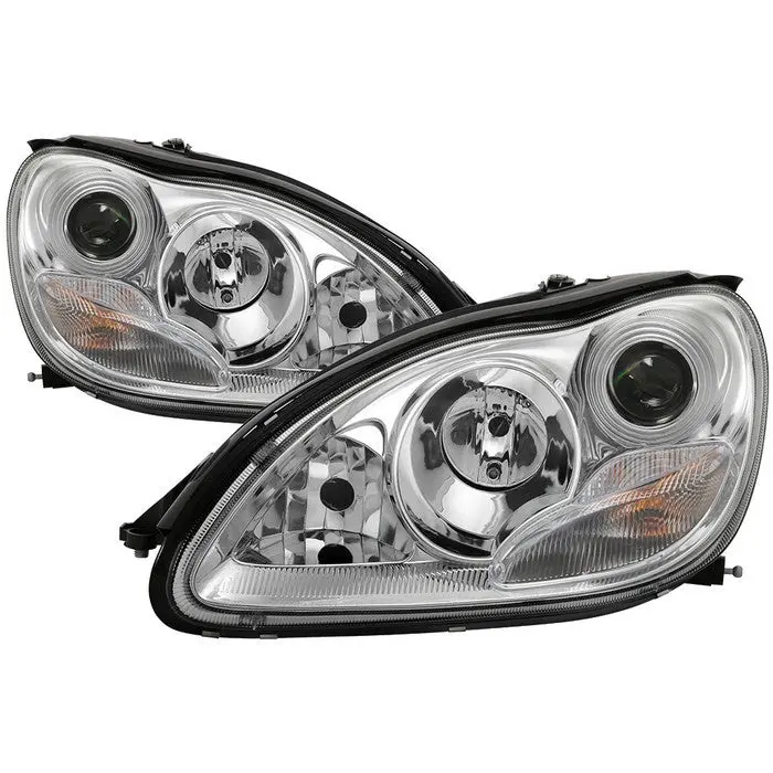 Spyder 03-06 Mercedes S-Class Projector Headlights Chrome 1