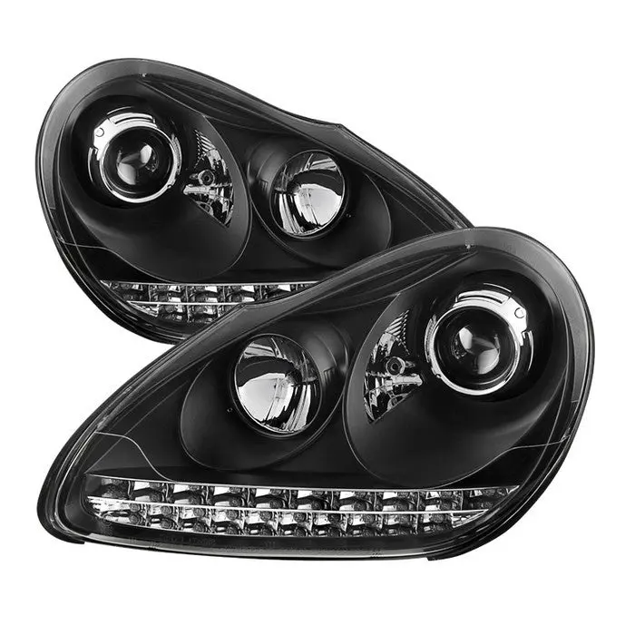 Spyder 03-06 Porsche Cayenne Projector Headlights Drl Black 1
