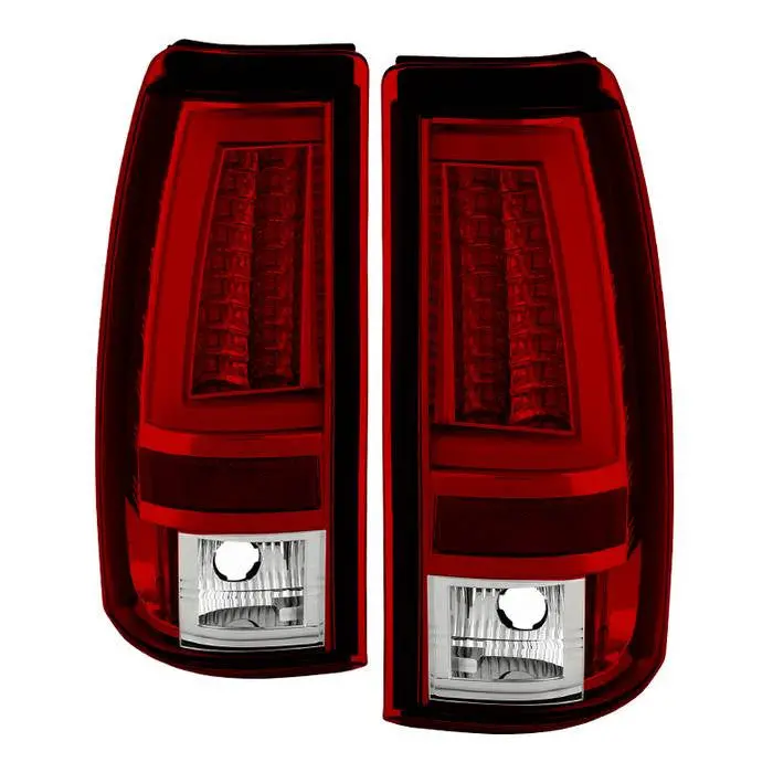 Spyder 03-06 Silverado 1500 2500 07 Classic Led Tail Lights V2 Red 1
