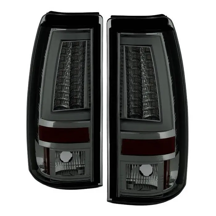 Spyder 03-06 Silverado 1500 2500 07 Classic Led Tail Lights V2 Smoked 1