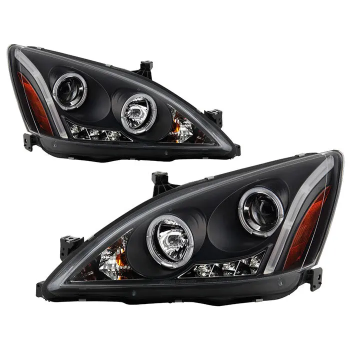 Spyder 03-07 Honda Accord Projector Headlights Led Black 1