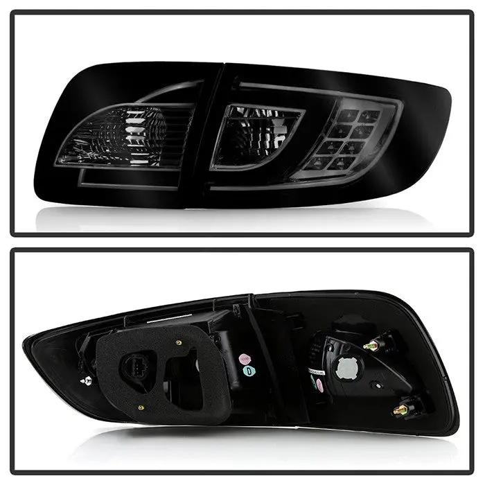 Spyder 03-08 Mazda3 Sedan Led Tail Lights Smoked 1