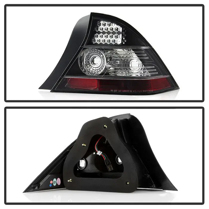 Spyder 04-05 Honda Civic 2Dr Led Tail Lights Black 2