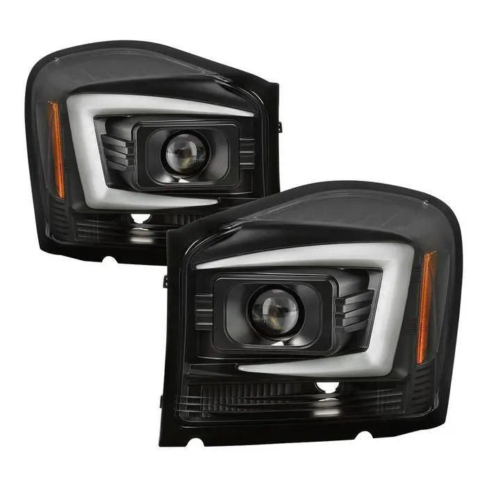 Spyder 04-06 Dodge Durango Headlights Led Drl Bar Black 1