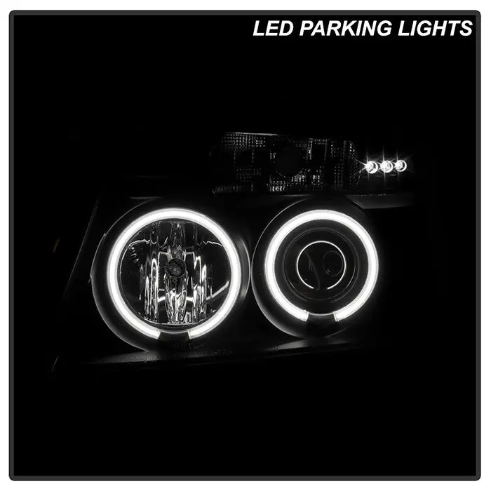 Spyder 04-08 Ford F-150 Halo Headlights Ccfl Smoked Black 2