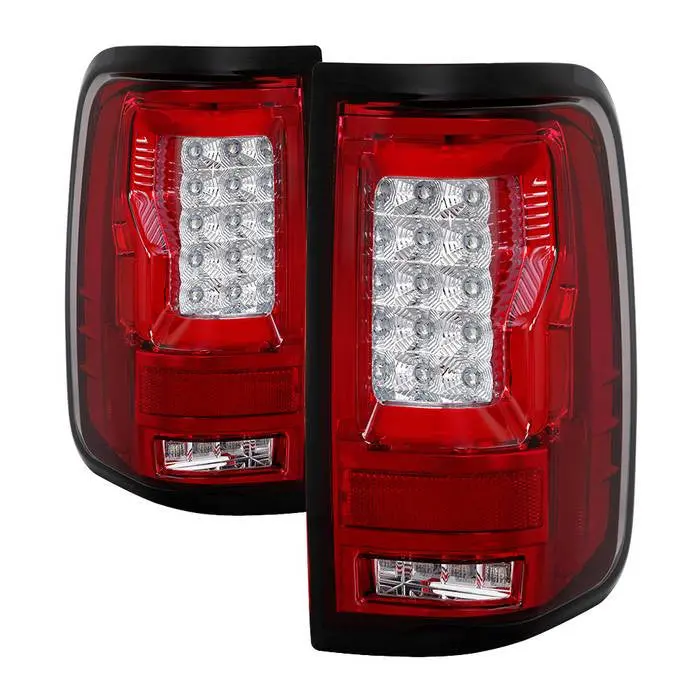 Spyder 04-08 Ford F150 Styleside V2 Tail Lights Led Bar Red 1