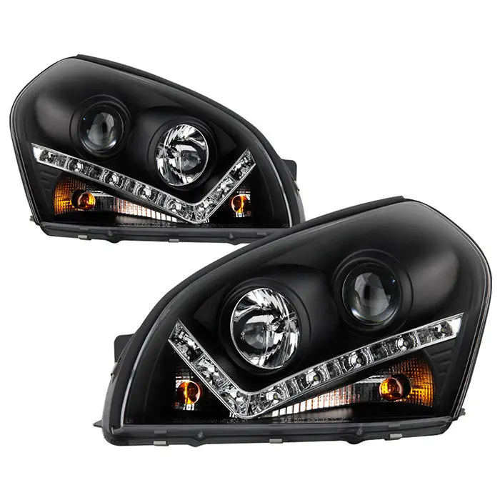 Spyder 04-09 Hyundai Tucson Projector Headlights Led Black 1