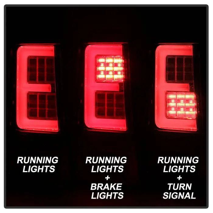 Spyder 05-06 Jeep Grand Cherokee V2 Tail Lights Led Bar Chrome 2