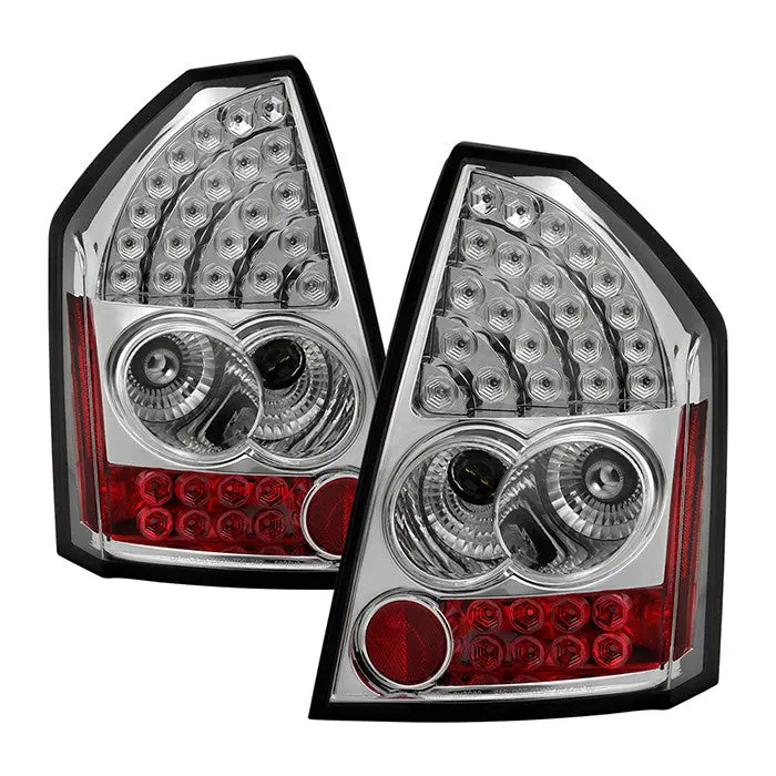 Spyder 05-07 Chrysler 300 Led Tail Lights Chrome 1