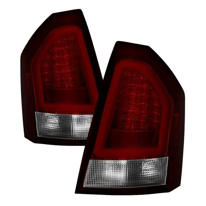 Spyder 05-07 Chrysler 300 V2 Tail Lights Led Bar Red 1