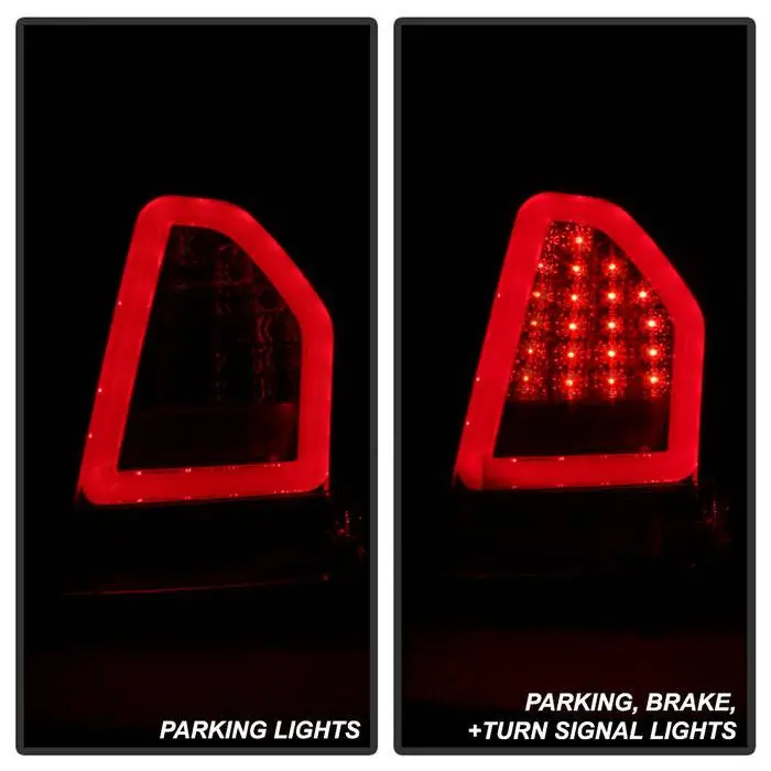 Spyder 05-07 Chrysler 300 V2 Tail Lights Led Bar Red 2