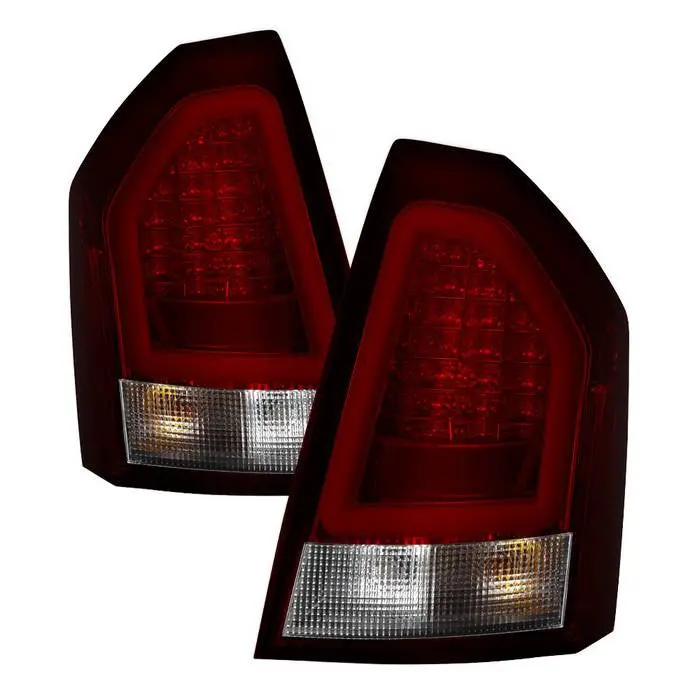 Spyder 05-07 Chrysler 300C Tail Lights Led Bar V2 Red 1