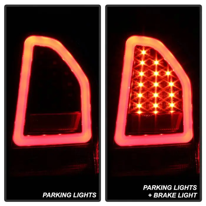 Spyder 05-07 Chrysler 300C V2 Tail Lights Led Bar Black 2