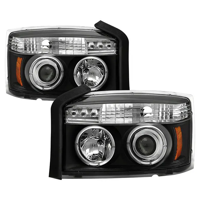 Spyder 05-07 Dodge Dakota Projector Headlights Black 1