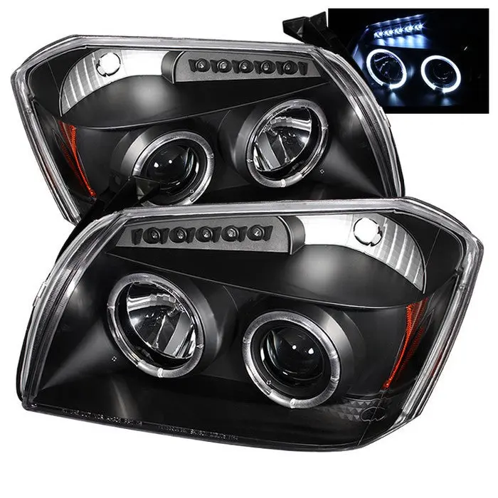 Spyder 05-07 Dodge Magnum Projector Headlights Black 1