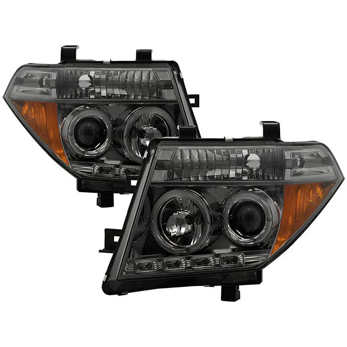 Spyder 05-07 Nissan Frontier/Pathfinder Projector Headlights Smoked 1