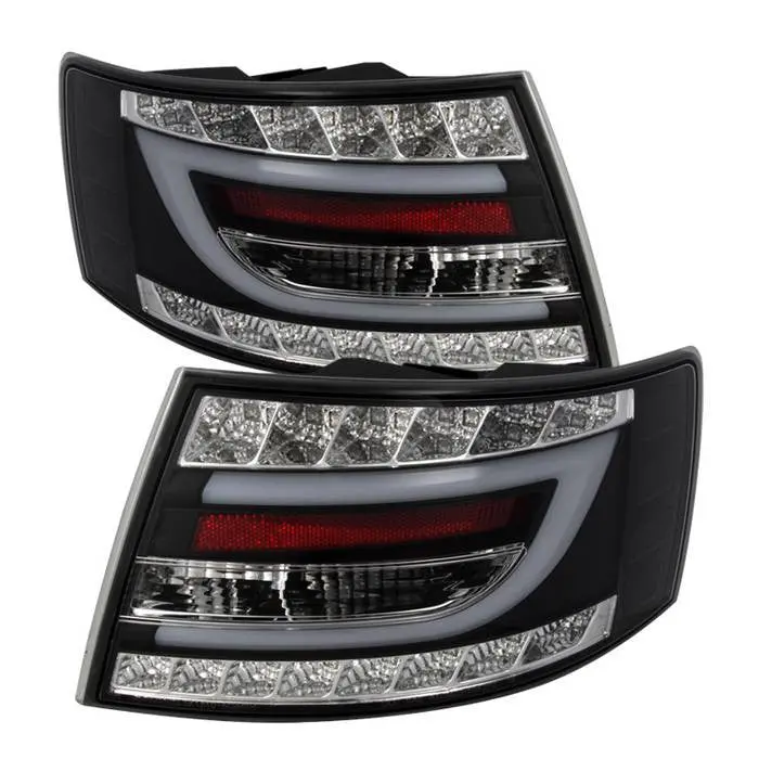 Spyder 05-08 Audi A6 4Dr Tail Lights Led Bar Black Incandescent 1