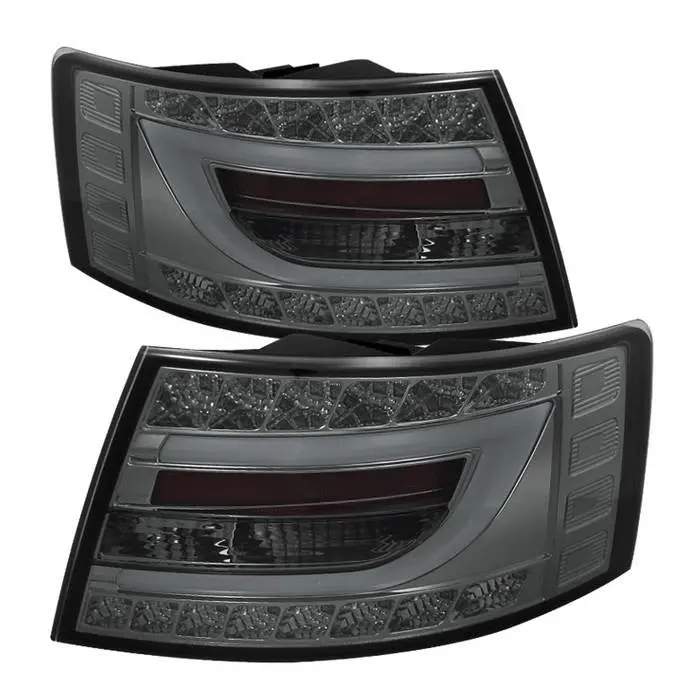 Spyder 05-08 Audi A6 4Dr Tail Lights Led Bar Smoked 1