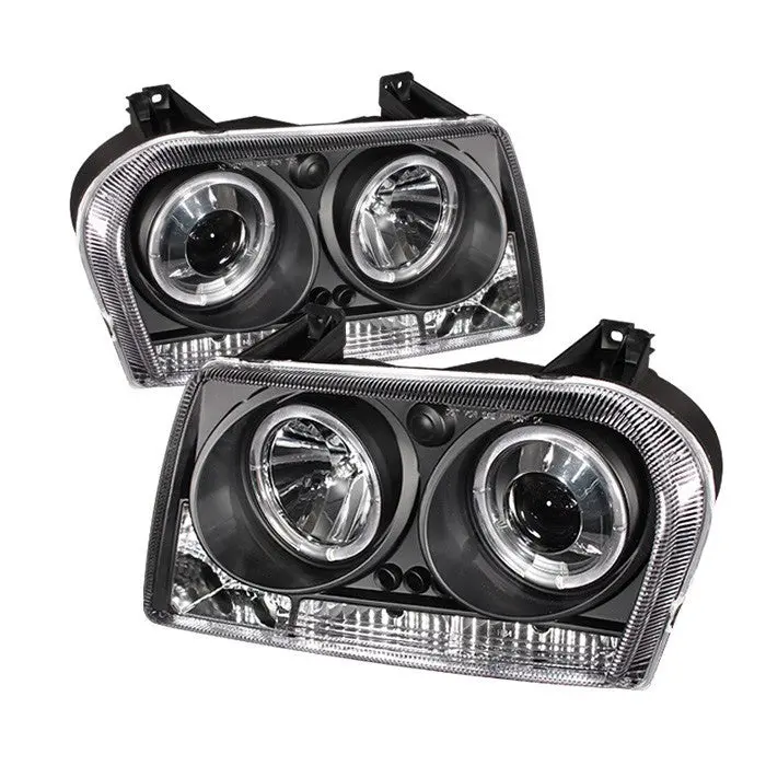 Spyder 05-08 Chrysler 300 Projector Headlights Black 1