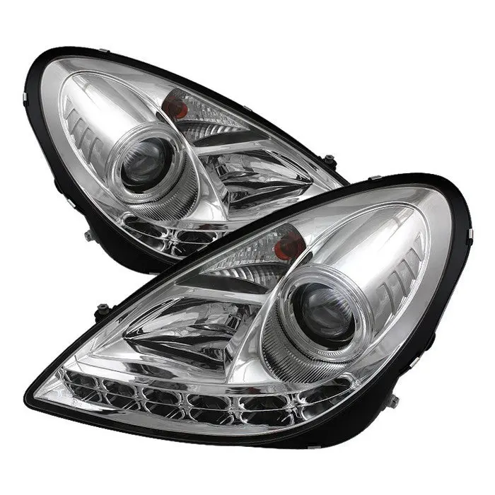 Spyder 05-10 Mercedes Slk Projector Headlights Led Drl Chrome 1