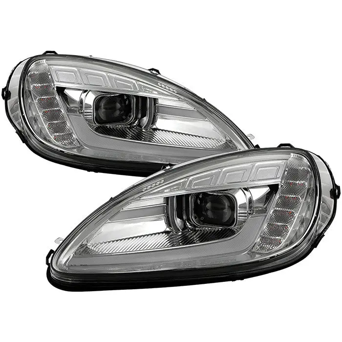 Spyder 05-13 Corvette C6 Projector Headlights Sequential Led Chrome 1